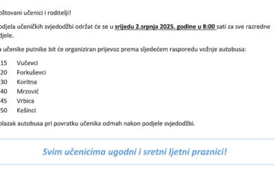 Podjela svjedodžbi