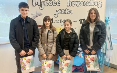 Mladi jezikoslovci naše škole na 2. međuškolskom kvizu „Volim hrvatski”